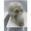Image 1 : 7 X 5.3 INCH  LARGE ONXY CLACITE SKULL RETAIL $1200