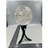 Image 1 : 99.0 MM LARGE CLEAR QUARTZ SPHERE WITH YELLOW HEALER