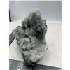 Image 3 : 4 X4 INCH GREEN FLOURITE WITH SUGAR  CALCITE SPECIMEN