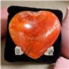 Image 5 : Carnelian Heart shaped Stone 1.3 Inch