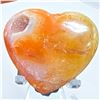 Image 2 : Carnelian Heart shaped Stone 1.3 Inch