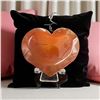 Image 2 : Carnelian Heart shaped Stone 2.1 Inch