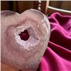 Image 2 : Agate Heart Shaped Stone with natural hole 3.5 inch