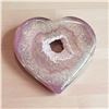 Image 5 : Agate Heart Shaped Stone with natural hole 3.5 inch