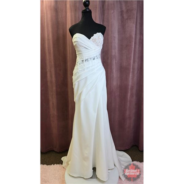 WEDDING GOWN : Size 8 : Eddy K : DR2538 "Alejandra" : Ivory/Champagne/Skin