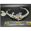 Image 1 : ACCESSORY : Hair Piece : Bridal Classics : T-4471 : Pearl/Silver
