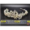 Image 1 : ACCESSORY : Hair Piece : Bridal Classics : T-4471 : Pearl/Silver