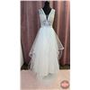 Image 1 : WEDDING GOWN : Size 14 : Casablanca 2425 "Rory" : Ivory/Light Green/Light Blue/Dark Blue/Silver