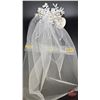 Image 1 : ACCESSORY : Birdcage : Bridal Classics : Ivory/Clear/Silver