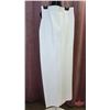Image 2 : WOMEN'S HIGH WAISTED WIDE LEG TUXEDO PANTS : Size 16 : Allure : WL103 : Diamond White