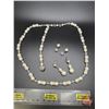 Image 2 : ACCESSORY : Necklace Set w/Back Piece : Bridal Classics : Pearl Accents