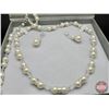 Image 2 : ACCESSORY : Necklace Set w/Back Piece : Bridal Classics : Pearl Accents