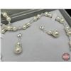 Image 3 : ACCESSORY : Necklace Set w/Back Piece : Bridal Classics : Pearl Accents