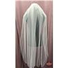 Image 1 : ACCESSORY : Fingertip Veil : Bridal Classics : V-775 : Raw Edge