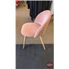 Image 2 : FIXTURE : Pink Velvet Accent Chair (Hatchback Design)