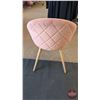 Image 3 : FIXTURE : Pink Velvet Accent Chair (Hatchback Design)
