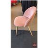Image 4 : FIXTURE : Pink Velvet Accent Chair (Hatchback Design)