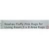Image 3 : FIXTURE : Noahas Fluffy Pink Area Rug (5'x8') (Note : Some Wear & Stains)
