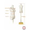 Image 1 : FIXTURE : Adjustable Female Dress Form Mannequin (White)