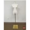 Image 2 : FIXTURE : Adjustable Female Dress Form Mannequin (White)