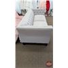 Image 2 : FIXTURE : Beige Tufted High Sided Couch