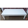 Image 1 : FIXTURE : White Coffee Table (Note : Few Stains)