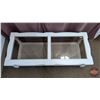 Image 2 : FIXTURE : White Coffee Table w/Glass Top