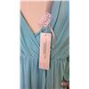 Image 3 : BRIDESMAID DRESS : Gather & Gowns : 2027 "Faith" : Pool : Chiffon