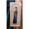 Image 2 : BRIDESMAID DRESS : Size J10 : Morilee : 13214 Junior : Teal : Silky Satin