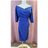 Image 1 : BRIDESMAID DRESS : Size 16 : MGNY 72548 : Sapphire : Tea Length