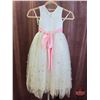 Image 2 : FLOWER GIRL DRESS : Size 3 : Jasmine : YF201 : Ivory/Sweet Pea