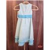 Image 2 : FLOWER GIRL DRESS : Size 4 : Raylia : 7705FL : Pale Blue/Turquoise