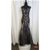 Image 1 : GRAD GOWN : Size 8 : Azure : AE8083 : Black/Nude