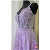 Image 3 : GRAD GOWN : Size 10 : Azure : A8012 : Lavender