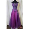 Image 1 : GRAD GOWN : Size 18 : Azure : A9055 : Purple/Multi
