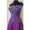 Image 2 : GRAD GOWN : Size 18 : Azure : A9055 : Purple/Multi