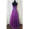 Image 4 : GRAD GOWN : Size 18 : Azure : A9055 : Purple/Multi