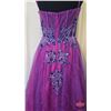 Image 5 : GRAD GOWN : Size 18 : Azure : A9055 : Purple/Multi