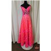 Image 1 : GRAD GOWN : Size 14 : Alyce Paris : 61516 : Bright Orange/Pink