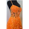 Image 2 : GRAD GOWN : Size 6 : Alyce Paris : 1874 : Bright Orange