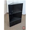 Image 1 : FIXTURE : Black Corner Curio Shelf (Small)