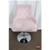 Image 1 : FIXTURE : Pink Velvet Tufted Bar Stool