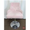 Image 1 : FIXTURE : Pink Velvet Tufted Bar Stool