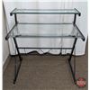 Image 1 : FIXTURE : Glass Top Dual Level Desk