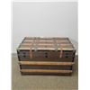 Image 3 : FIXTURE : Antique Trunk Slat Wood Trunk