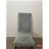 Image 1 : FIXTURE : Velvet Dining Chair Cover - Grey