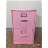 Image 2 : FIXTURE : Pink 2 Drawer Filing Cabinet (No Key)