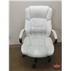 Image 1 : FIXTURE : White Office Chair (Missing Wheels) (46.5"H)