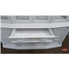 Image 10 : FIXTURE : White Painted China Cabinet w/Under Storage