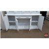 Image 11 : FIXTURE : White Painted China Cabinet w/Under Storage